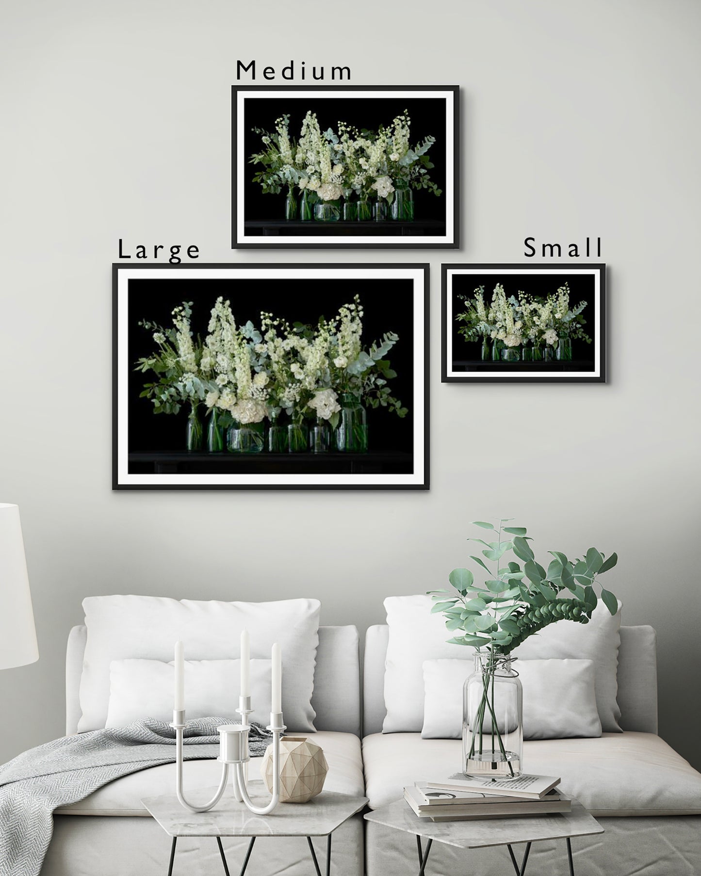 Limited Edition 'CECILY' Framed Photographic Prints Shown in 3 Sizes, Small, Medium & Large.